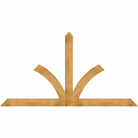 Ekena Millwork Richland Rough Sawn Timber Gable Bracket, Western Red Cedar, 108"W x 58"H x 2"D x 6"F, 13/12 Pitch GBW108X58X0206RIC00RWR